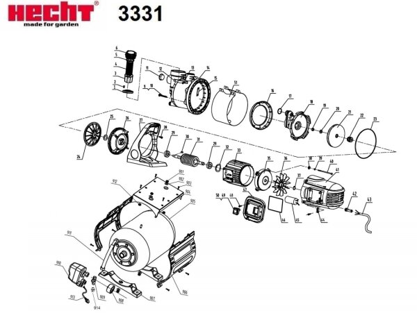 Stator (33) Hauswasserwerk Hecht 3331