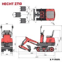 Minibagger - HECHT 2710